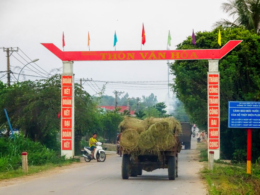Mùa gặt lúa Kon Tum city thành phố trên cao nguyên Việt Nam